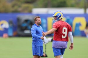 How can Sean McVay not be concerned about Matthew Stafford’s back problem?