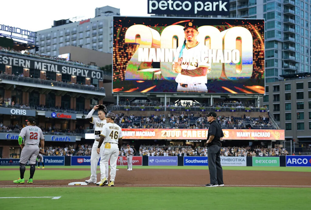 Padres star Manny Machado records 2,000th career hit to join rare club in loss to Diamondbacks