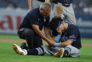 Rays All-Star 1B Jonathan Aranda exits game after collision with Yankees’ Giancarlo Stanton