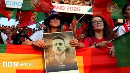 Diogo Jota death: Portugal fans and players pay tribute at Euro 2025