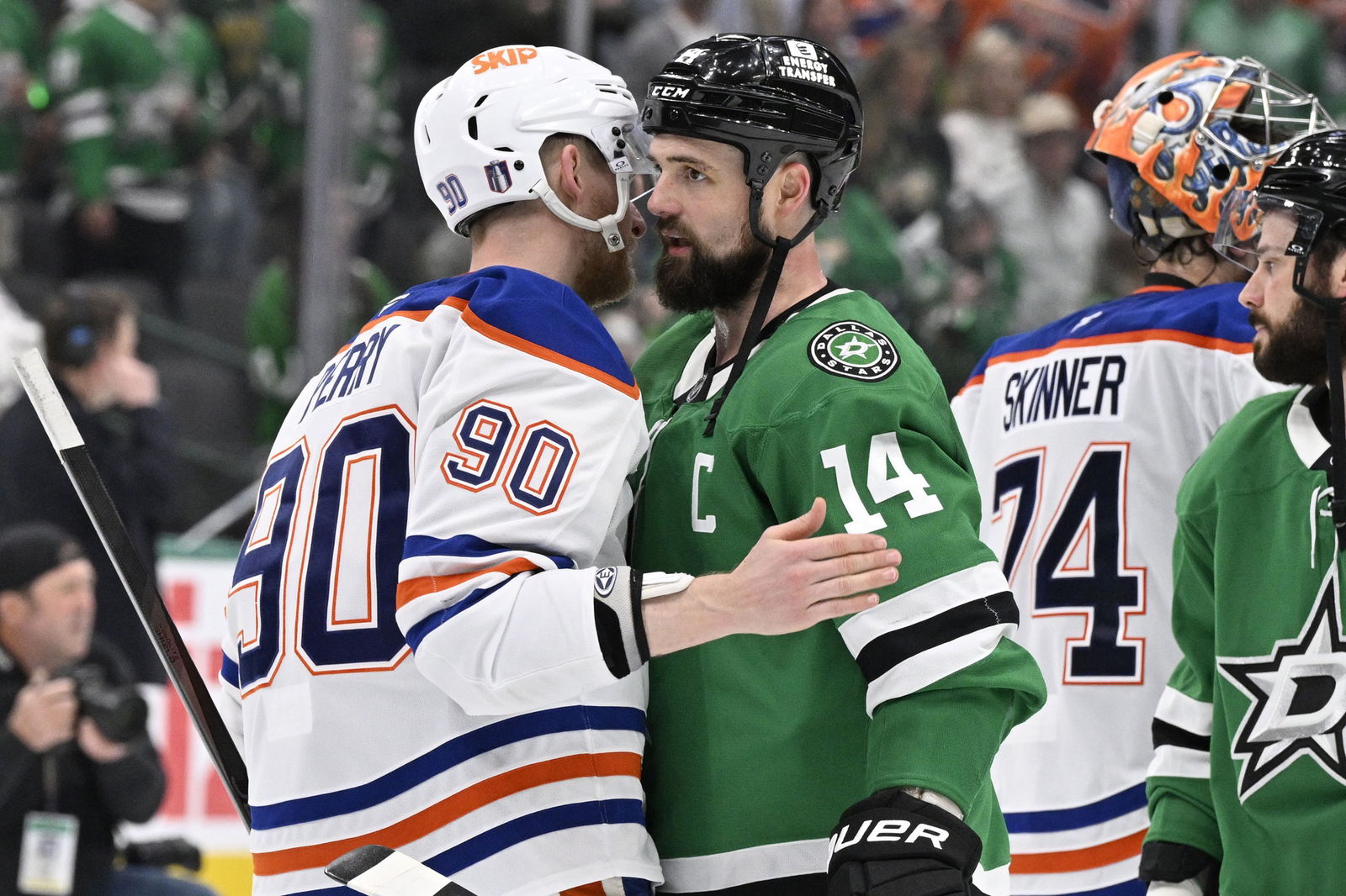 Corey Perry and Jamie Benn (Jerome Miron-Imagn Images)