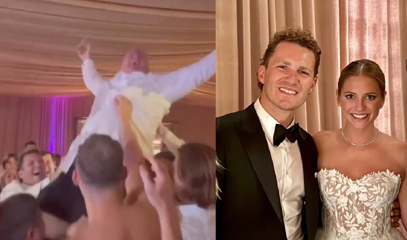 Ottawa Senators Captain Brady Tkachuk Celebrates Hard At Matthew's Wedding