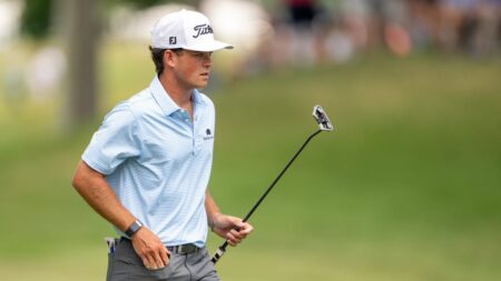 Amateur Jackson Koivun is four shots off lead