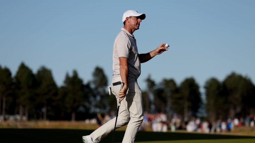 Rory McIlroy shares lead after third round