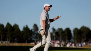 Rory McIlroy shares lead after third round