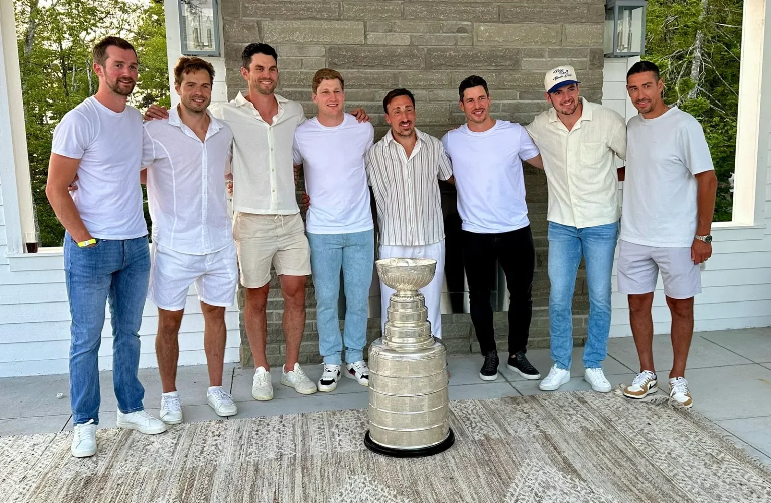 Brad Marchand joined by Sidney Crosby, Nathan MacKinnon for Stanley Cup day in Nova Scotia