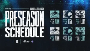 Seattle Kraken Announce 2025 Preseason Schedule