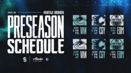 Seattle Kraken Announce 2025 Preseason Schedule