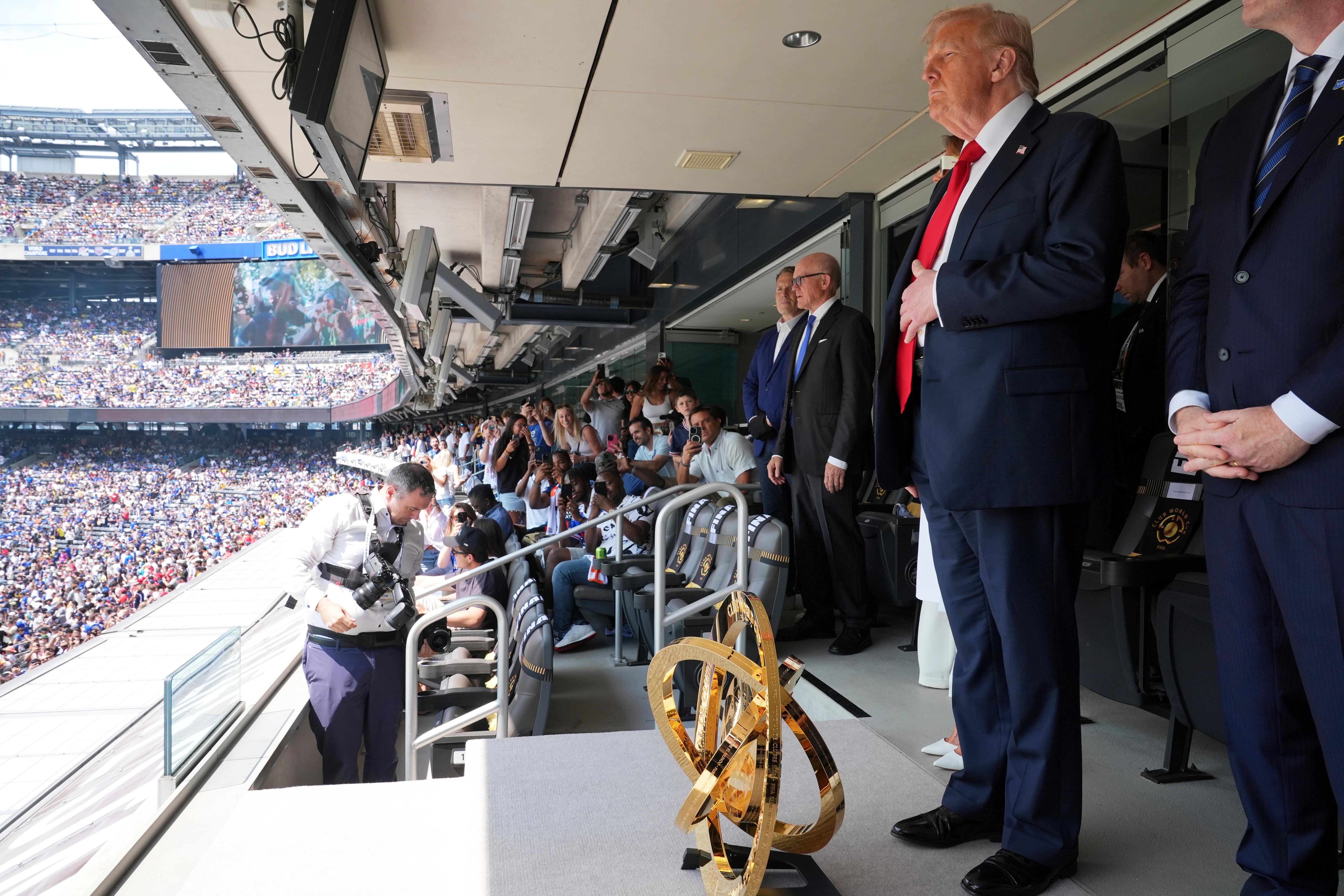 Donald Trump was in attendance in New Jersey