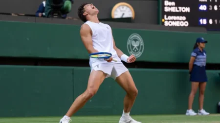Ben Shelton vs. Jannik Sinner live tennis score, results, highlights from 2025 Wimbledon men’s quarterfinals
