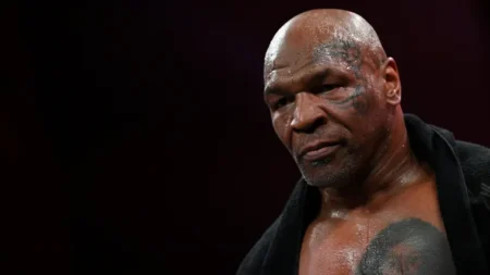 Mike Tyson sleeps with his tiger — yes, a real tiger