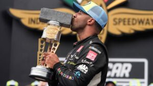 Bubba Wallace becomes first Black driver to win a major race on Indianapolis’ oval