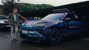 Richard Hammond Tackles Hill Climb in The Electric Porsche Cayenne