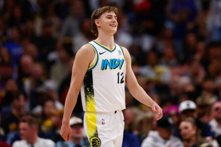 Pacers’ Johnny Furphy throws down dunk of the Summer League in wild poster over Noa Essengue