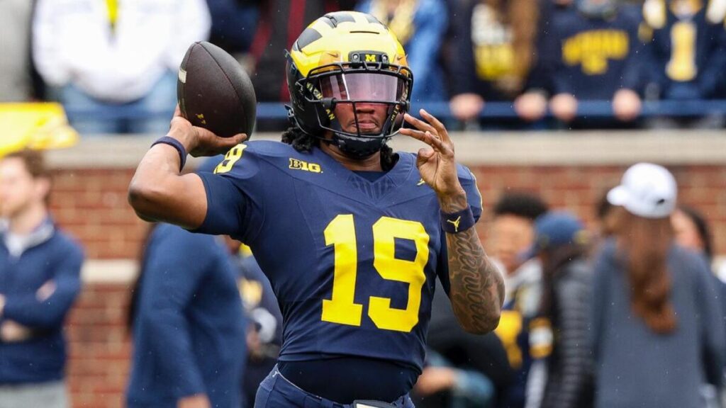 Michigan’s Sherrone Moore not yet committing to Bryce Underwood as starting QB: ‘It’s an open competition’