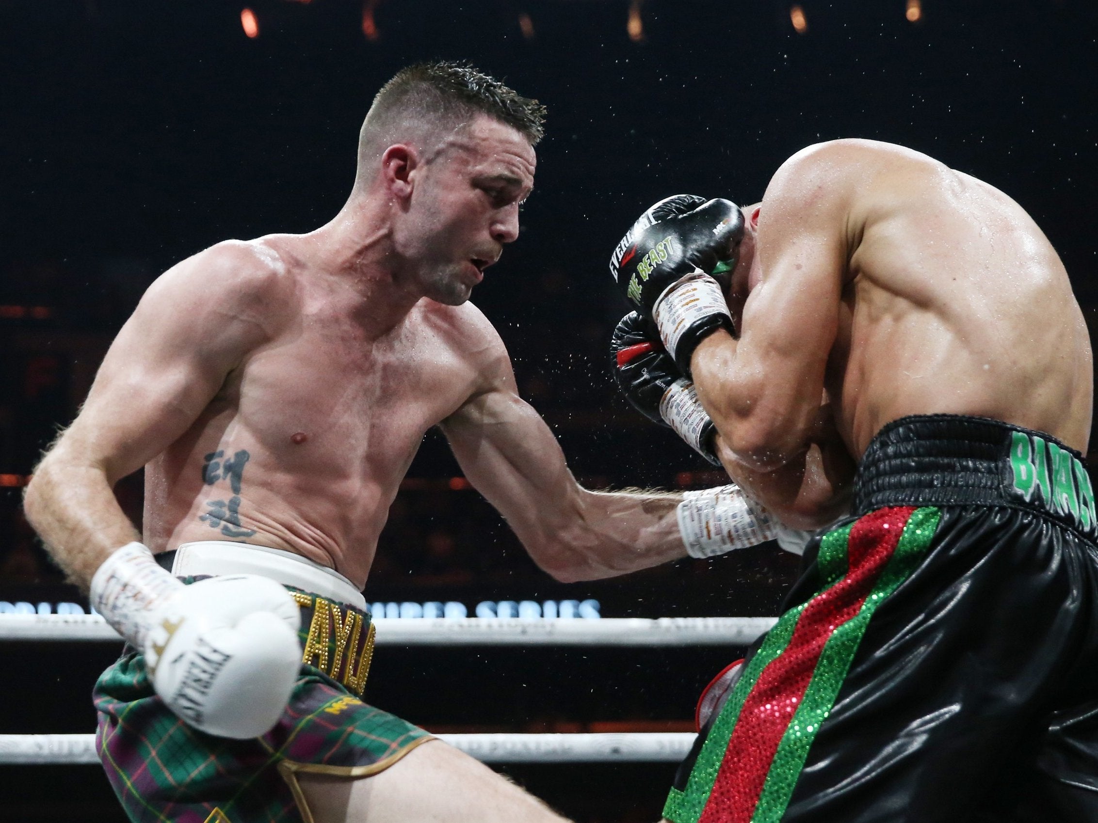 Taylor during his win over Ivan Baranchyk, when he claimed the IBF super-lightweight title