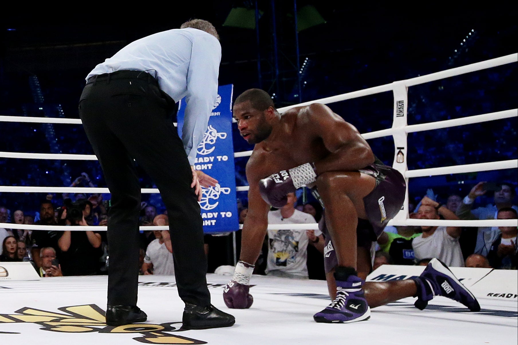 Dubois was ultimately counted out by the referee