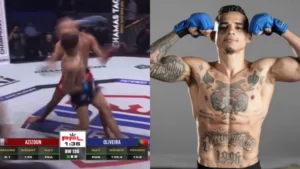WATCH: Gustavo Oliveira’s scary spinning elbow scores Knockout of the Year contender at PFL Europe 2