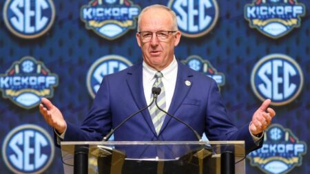 Greg Sankey jabs at Penn State’s James Franklin, Big Ten after coach’s SEC comments