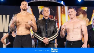 SBW vs. Paul Gallen: Live blog, results and highlights as footy greats touch gloves