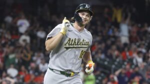 Nick Kurtz becomes first MLB rookie with 4-homer game as Athletics beat Astros 15-3