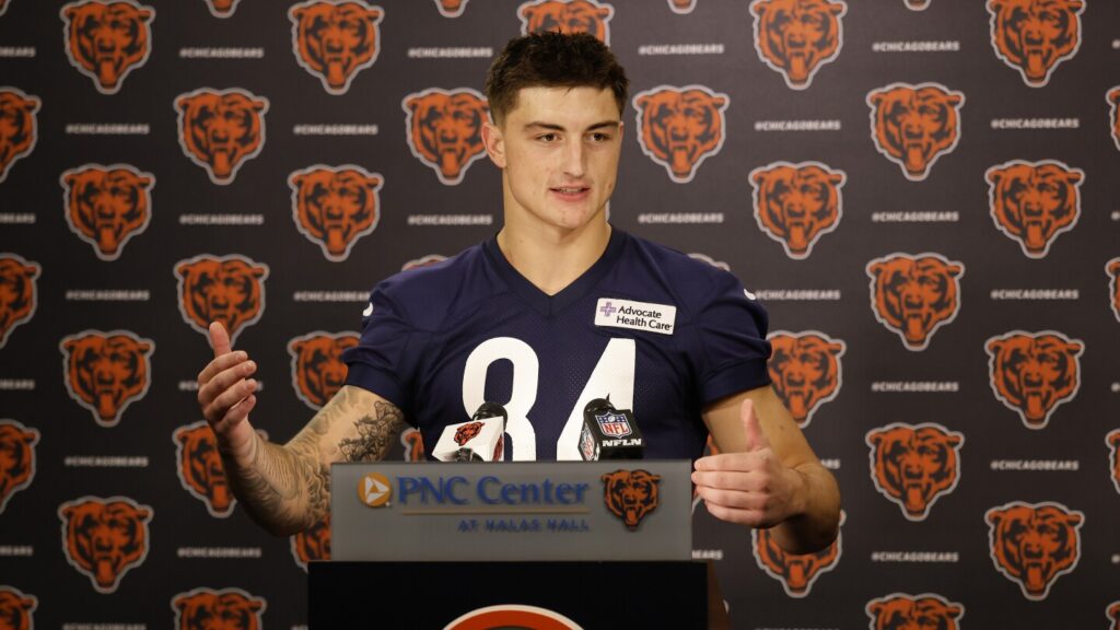 Bears TE Colston Loveland: Shoulder’s been good, won’t really know until camp
