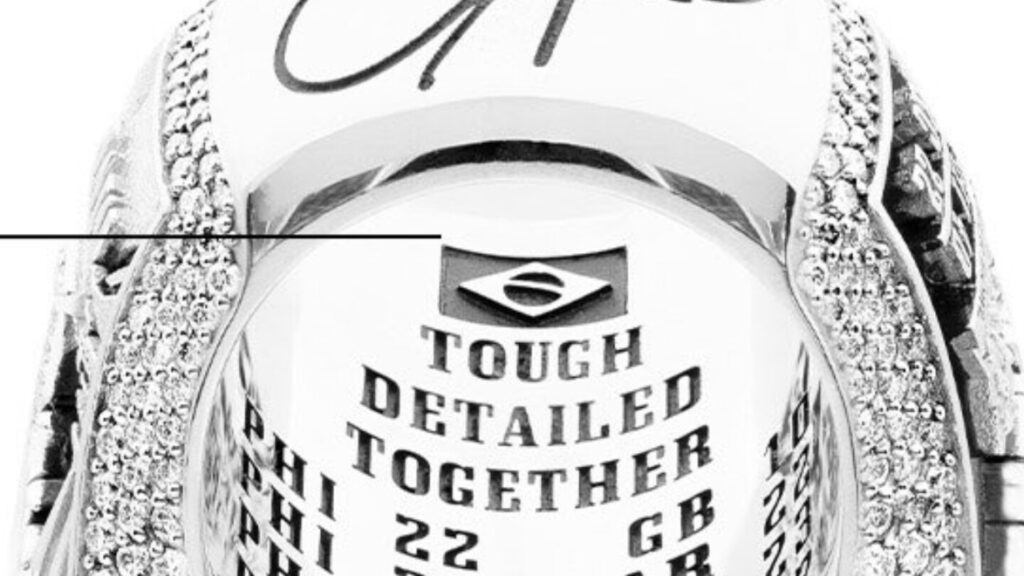 New Eagles Super Bowl ring includes engraved Brazilian flag