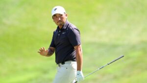 Doug Ghim holes out from fairway again at Deere for first 36-hole lead on PGA Tour