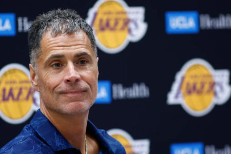 Lakers GM Rob Pelinka says ‘that would be great’ if LeBron James retired with the team