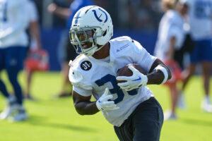 Colts RB Salvon Ahmed suffers ‘severe leg injury’ in practice due to reported illegal hip-drop tackle by teammate