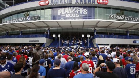The home of the NHL’s Tampa Bay Lightning renamed Benchmark International Arena