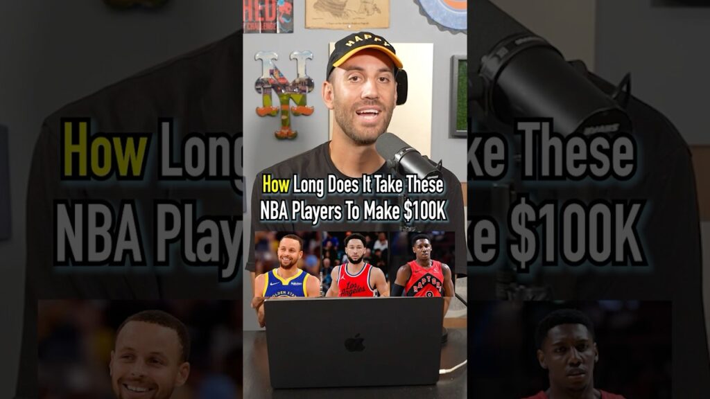 HOW LONG DOES IT TAKE THESE NBA PLAYERS TO MAKE ONE HUNDRED THOUSAND DOLLARS? #shorts #money #nba