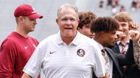 Florida State offensive coordinator Gus Malzahn trolls Alabama after the Seminoles’ stunning upset