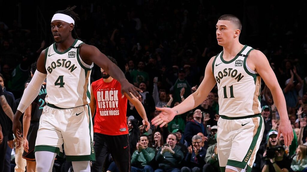 Holiday says Pritchard was toughest Celtics teammate to guard – NBC Sports Boston