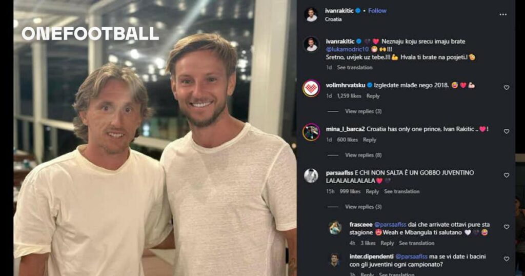 Rakitic issues apology after Modric post insults Juventus fans