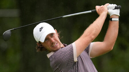 Tour Championship: Tommy Fleetwood and Patrick Cantlay top leaderboard going into final round