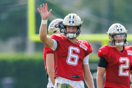 Saints rookie QB Tyler Shough comes off the bench, outplays Spencer Rattler