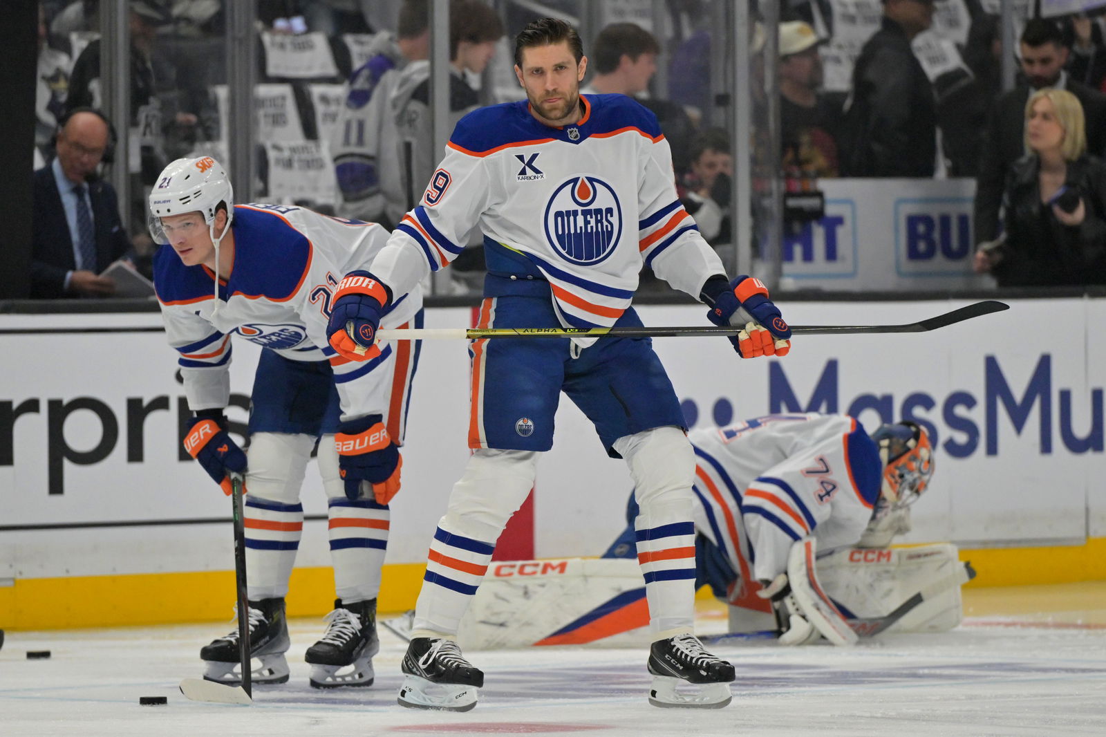 Trent Frederic and Leon Draisaitl of the Edmonton Oilers: Photo by 

© Jayne Kamin-Oncea Imagn Images