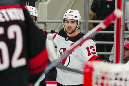 Nico Hischier Represents Devils at NHL/NHLPA European Player Media Tour