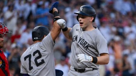 Ben Rice drives in seven as Yankees win slugfest over Cardinals, 12-8