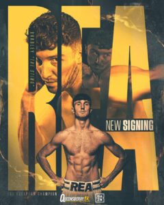 European light-heavyweight champion Bradley Rea signs with Frank Warren