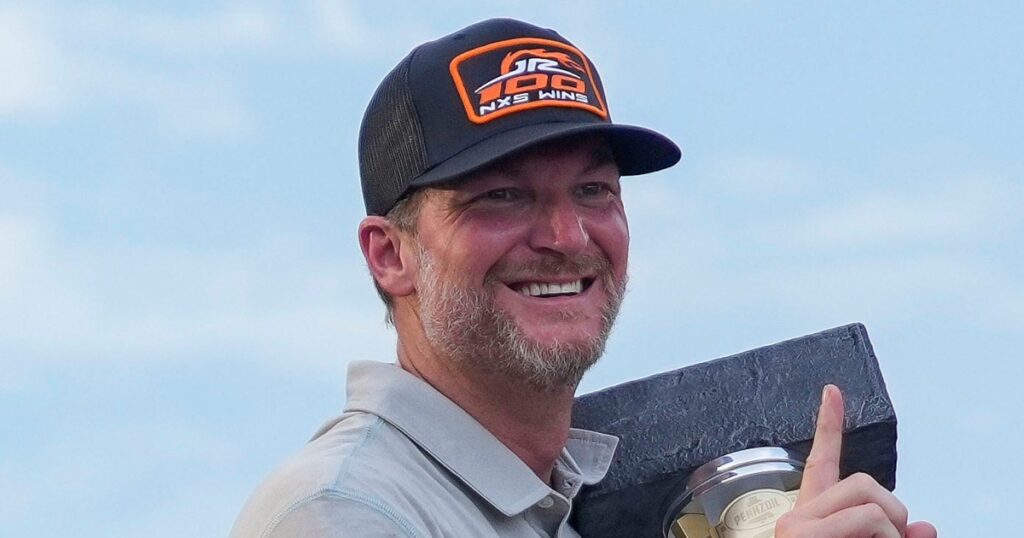 Dale Earnhardt Jr. reacts to Connor Zilisch, Parker Kligerman driver swap during red flag at Daytona