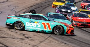 Denny Hamlin sounds off on wild string of cautions at Iowa, points finger at Kyle Larson and Chase Elliott