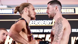 Jack Rafferty vs Mark Chamberlain weigh-in results, running order, ringwalk times