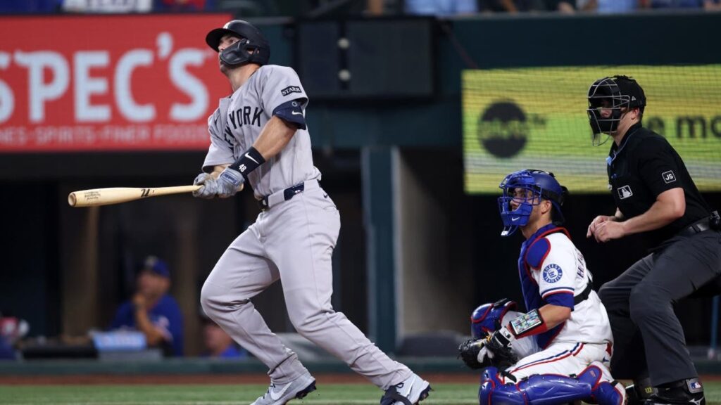 Paul Goldschmidt's pinch-hit home run lifts Yankees past Rangers, ends five-game losing skid