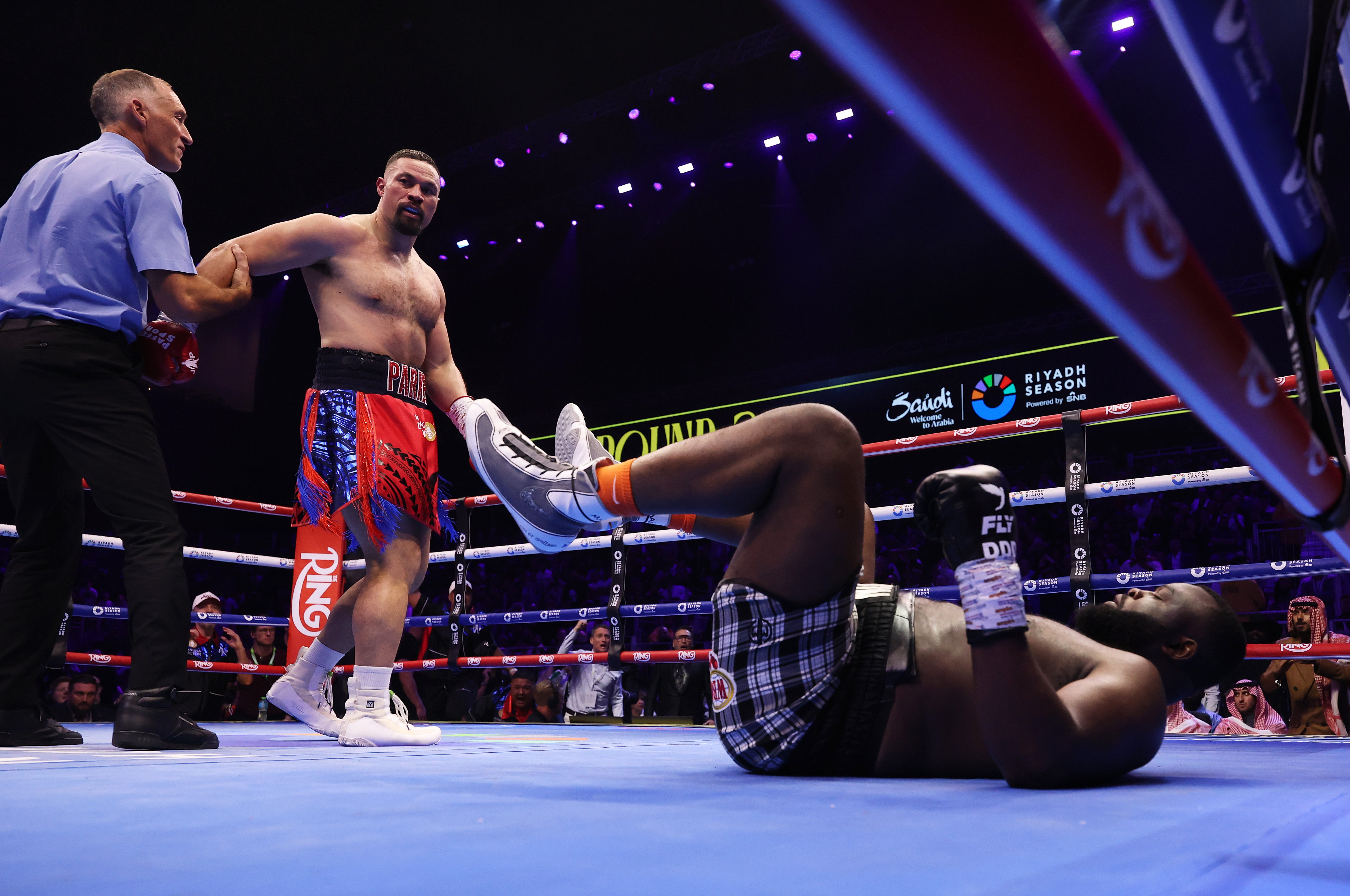Joseph Parker (left) knocked out Martin Bakole in February