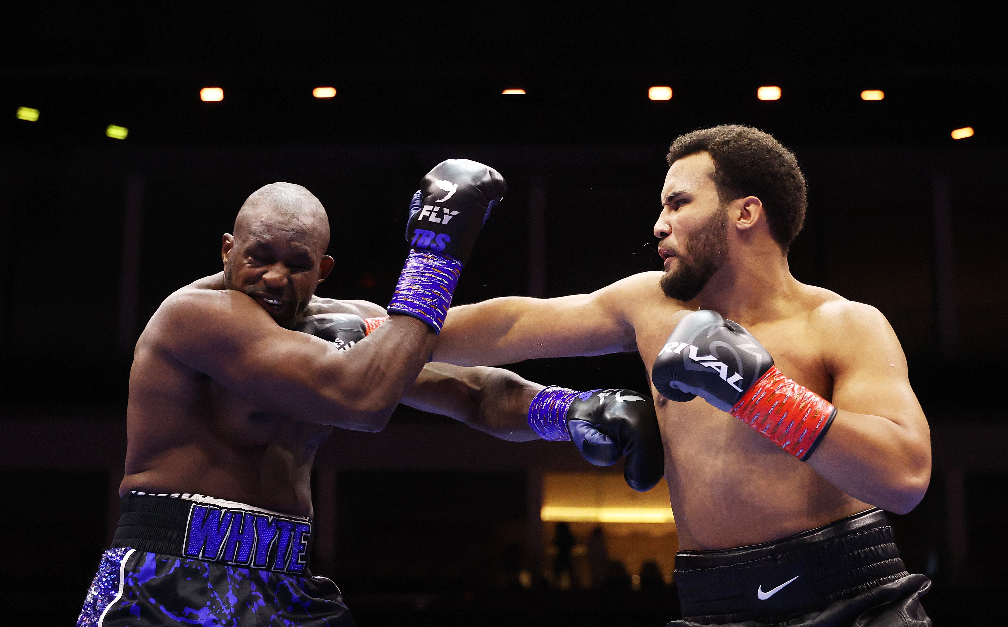 Moses Itauma (right) made short work of Dillian Whyte in August