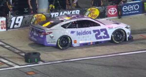 Bubba Wallace loses wheel on pit road, finishes stop with Chase Briscoe’s pit crew at Richmond