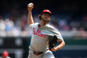 Aaron Nola rocked for 6 runs by Nationals in return from IL, but Phillies bail him out with 11 runs