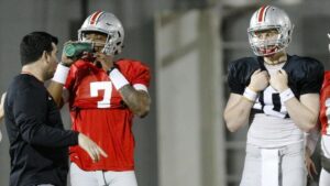 Ryan Day compares Ohio State’s current QB battle to 2018 competition between Joe Burrow, Dwayne Haskins